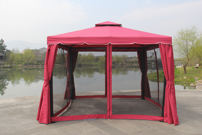 3X3m Luxury Wine Red (Including Double Curtains)Rome Tent outdoors pavilion commercial Tent garden villa courtyard Awning outdoor automobile Canopy Wedding
