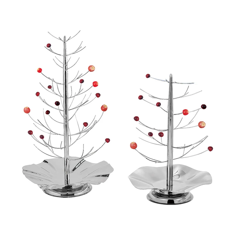 Featured Pacted Personalized Bar KTV Buffet Water Fruit Disc Stainless Steel Fruit Tree S supporting Christmas tree fruit fork