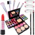 Mỹ phẩm trang điểm set full set của người mới bắt đầu công cụ làm đẹp trang điểm ánh sáng nude trang điểm cô gái tự nhiên người mới ... những thỏi son nên mua Bộ trang điểm
