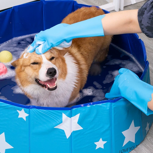 ПЭТ -ванные перчатки Curchia wath artifact firewood teddy dog ​​щетка для ванны, чтобы предотвратить массаж прикуса