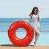 Vòng bơi dành cho người lớn nữ dày siêu béo inflatable phao cứu sinh net tình yêu màu đỏ bánh rán người lớn nổi nhẫn