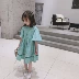 19 mùa hè trẻ em ăn mặc Cô gái Hàn Quốc bé gái kẻ sọc đại học gió váy công chúa retro - Váy
