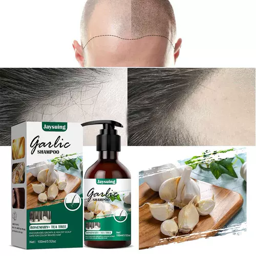 Шампунь для роста волос с чесноком против жидкости