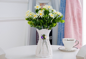 Bình hoa đứng phòng khách bình trang trí thời trang hiện đại tiết kiệm hoa đặc biệt cung cấp dệt nhựa chậu hoa bình cắm hoa sen