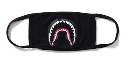 Black Sharkoriginality personality Chaozhou people Neckline printing bape Mask camouflage Shark beak scarf Autumn and winter protect Embroidery Mask