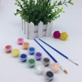 Детская окрашенная экологичная акварель, пигментированный акрил, комплект, фартук для рисования для детского сада, водонепроницаемая раскраска, «сделай сам», 12 цветов