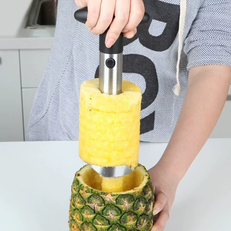 Новые режущие изделия из нержавеющей стали, резак для ананаса с пилингом, нож для ананаса с насосом и слайсер