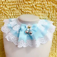 Белая синяя пряжа+2 маленький серебряный колокол