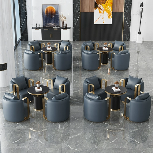 Легкий роскошный современный одно -личный змеиный гостиничный столик в гостиничном магазине и зона комбинированного переговоров. Сеть красное ротация повседневное кресло