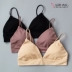 Châu âu và Hoa Kỳ không có vòng thép áo ngực sexy sâu V tam giác cup bikini mỏng dây đeo vai với ngực pad kích thước lớn mỏng cup đồ lót Bikini