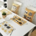 Châu âu bông và vải lanh hình chữ nhật thực phẩm Phương Tây mat chống bỏng cách nhiệt pad vải placemat coaster bảng mat pad pad trà mat bát mat