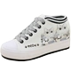 Giày vải đế dày Giày nữ mùa xuân Giày đế thấp Phiên bản Hàn Quốc của giày đế bằng tay nữ Giày trắng nữ - Plimsolls