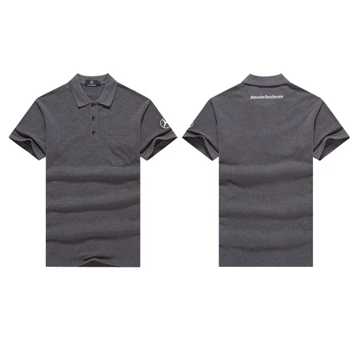 Mercedes Benz, летняя футболка с коротким рукавом для работы, короткий рукав, делается под заказ, с вышивкой, с печатью вашего логотипа