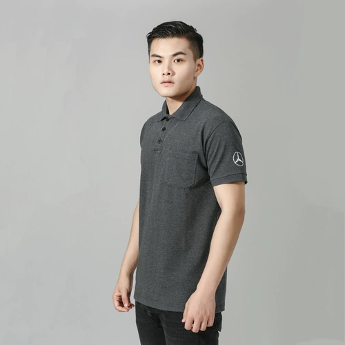 Mercedes Benz, летняя футболка с коротким рукавом для работы, короткий рукав, делается под заказ, с вышивкой, с печатью вашего логотипа