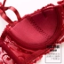 Đồ lót ren Pháp màu đỏ sexy Half Cup Áo ngực nhỏ mỏng tập hợp bộ áo ngực điều chỉnh ngực của phụ nữ
