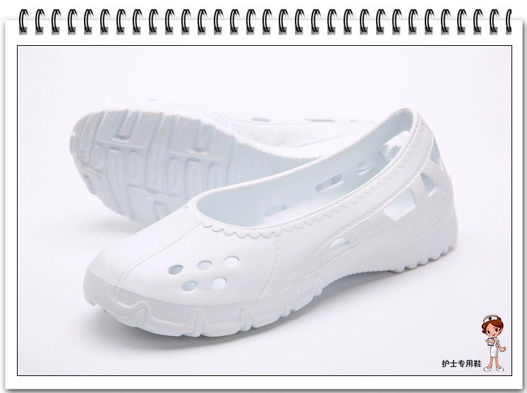 Kỳ nghỉ giảm giá vận chuyển giày y tá trắng, giày thường thở liệu EVA nhẹ dùng trong y tế 