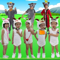 Ngày thiếu nhi Buổi biểu diễn của trẻ em trình diễn cừu đẹp Trang phục biểu diễn Sói xám Mẫu giáo khiêu vũ Trang phục múa cừu - Trang phục áo trẻ em
