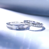 Платиновое бриллиантовое ювелирное украшение, обручальное кольцо подходит для мужчин и женщин для влюбленных, белое золото 18 карат, платина 950 пробы