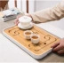khay trà khảm ốc Kung Fu trà khay trà hộ gia đình đơn giản hình chữ nhật tròn phong cách Nhật Bản tre lưu trữ nước di động thoát khay trà khay đựng mứt tết bằng gỗ khay gỗ bàn trà Khay gỗ