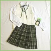 Đồng phục JK mùa thu V-cotton cotton áo thun xoắn áo gió Anh vest