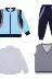 Quần áo trẻ em đồng phục học sinh 2019 bộ đồng phục áo khoác mới của trường học quần mùa xuân và mùa thu vest bốn áo sơ mi công viên học sinh phục vụ lớp - Đồng phục trường học / tùy chỉnh thực hiện