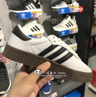 韩国代购adidas三叶草18年夏季新款男女鞋厚底增高休闲板鞋b 郑大大鞋业