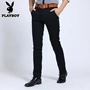Playboy quần âu nam thẳng kinh doanh quần nam mùa xuân căng quần Slim quần nam quần nam - Quần quần bò nam đẹp