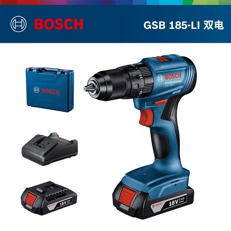 Bosch Sạc tác động Máy khoan GSB180/185 Đèn pin lithium đa chức năng của nhà khoan makita Máy khoan đa năng