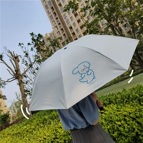 Мультяшный портативный складной зонтик, с медвежатами, защита от солнца