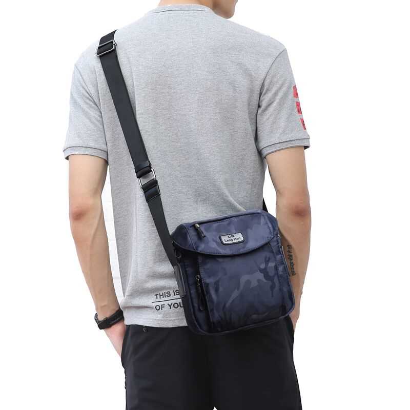 boutique sacs homme version coréenne de casual sac à bandoulière messenger sac en nylon imperméable petit sac hommes toile oxford tissu sac à dos