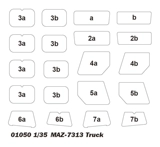 Маленькая рука 01050 модель сборочной модели 1/35 Советский MAZ-7313 Тяжелый грузовик