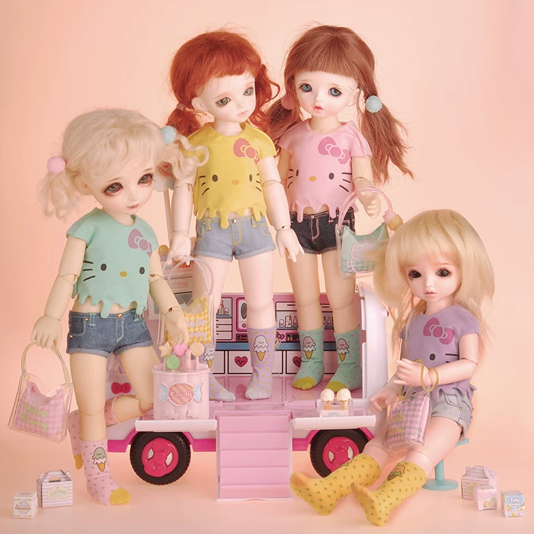6 точек BJD YOSD RL IMDA 3.0 KT Ice Cream джинсовые шорты сет [Dollypie]