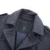 W980. Áo khoác len mùa thu và mùa đông của Fox dành cho nam 60% len dài giữa áo khoác công sở - Áo len