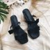 2018 Xiaowei mùa hè dép mới nữ phong cách Hàn Quốc retro cúi giày phẳng dép đi trong nhà Sandal