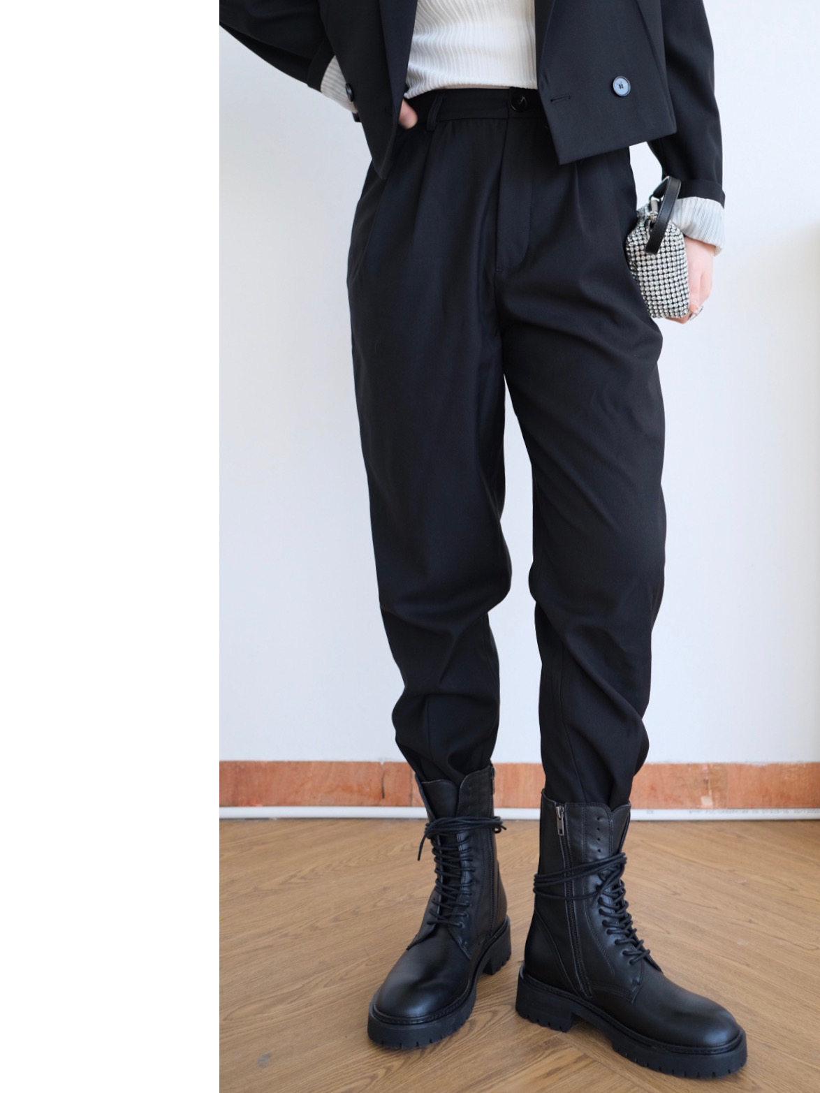 JML Ginger Wheat Grain Slimming Suit Pants 9-inch pants for women Spring and Summer Specification image