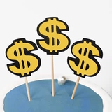 Торт на день рождения творческий золотой коробок свинг выпечка