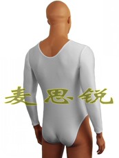 одежда для балета 男士长袖芭蕾舞服 圆领连体紧身衣 体操服