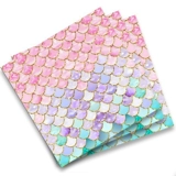 Spot Pink Fish Scales Mermaid Русалка Детская вечеринка по случаю дня рождения