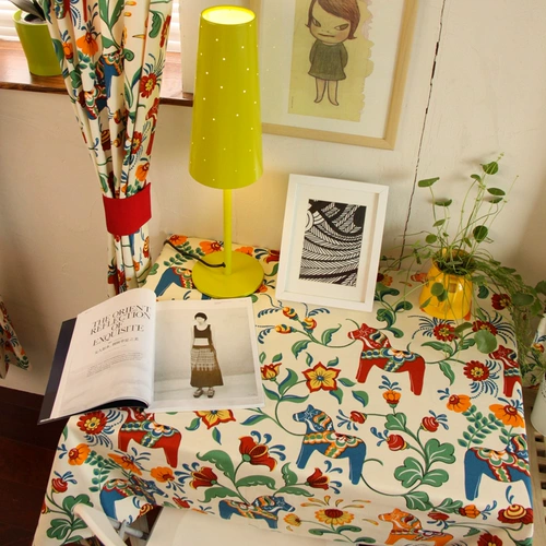 Хлопковая ткань, настольный коврик, журнальный столик, книга из ткани, детский мультяшный ноутбук, из хлопка и льна, в американском стиле, сделано на заказ