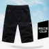 Chao Han đen nhiều túi cắt quần nam giản dị thể thao cotton lỏng thun thun eo lớn công cụ quần short nam quần áo nam đẹp 3/4 Jeans