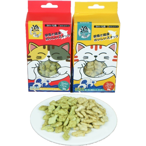 Cat Country-yuji Yuxiao есть кошачья мята печенье лосося Cat Mint Mint Biscuits Маленькая рыба-кошка закуски 90 г