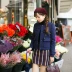 Te Xiaoyi mùa đông mới ngọt ngào và đáng yêu sừng cổ điển khóa áo len ngắn Áo khoác ngắn
