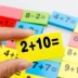 3-4-5-6 tuổi bé hoạt động kỹ thuật số xây dựng khối domino trẻ nhỏ toán học giáo dục sớm đồ chơi giáo dục Khối xây dựng