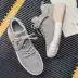 2018 new casual giày nữ sinh viên hoang dã thể thao chạy giày phụ nữ thở của giày bay dệt người lười biếng tăng giày phụ nữ giày thể thao nữ cổ cao màu trắng Giày cao gót