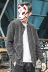 Nhật Bản nam thanh niên linh hoạt lỏng áo len chenille áo len nút lớn nút cổ áo len nam