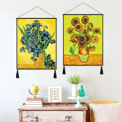 Van Gogh vẽ hoa hướng dương trong phòng khách phong cách châu Âu ...