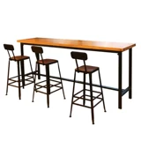 Столичный деревянный столик на столе Железный бар обеденный стол