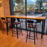 Столичный деревянный столик на столе Железный бар обеденный стол