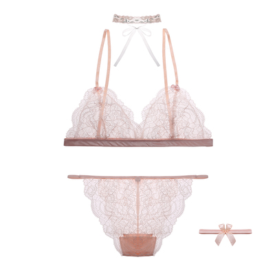 内衣狂世家 性感超薄蕾丝内衣 深V诱惑女士文胸套装bralette-淘宝网