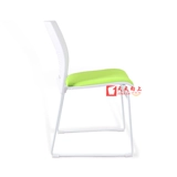 Председатель офисной конференции с Cushion Computer Chair White Soil Steel Steep Leanting Casting Casting Guest Caft Cail